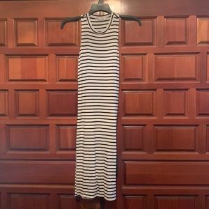 Striped black and white dress